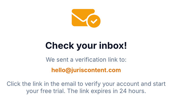 Verify your email
